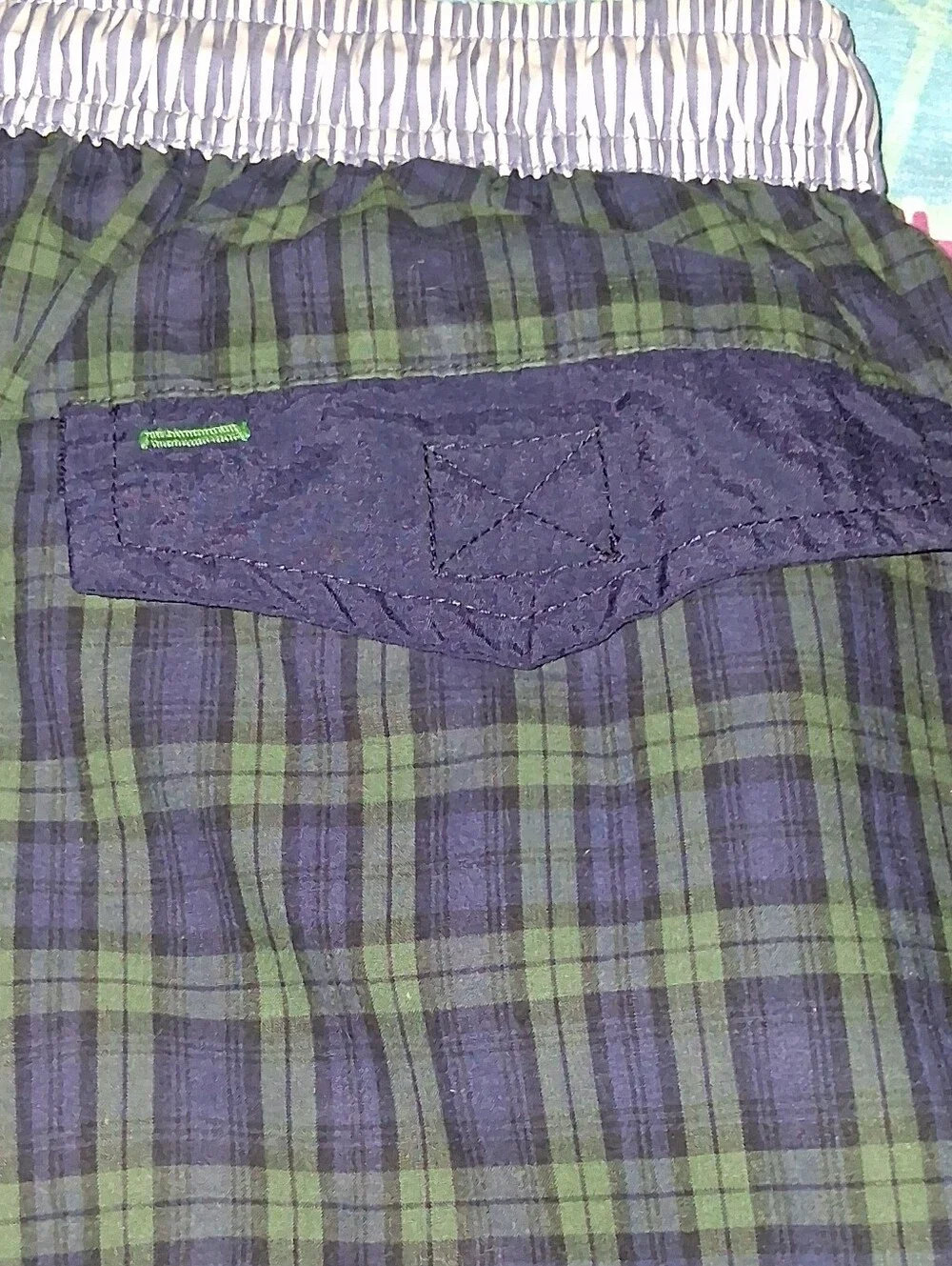 90s Tommy Hilfiger Flag Plaid Board Vintage Swim Shorts Trunks